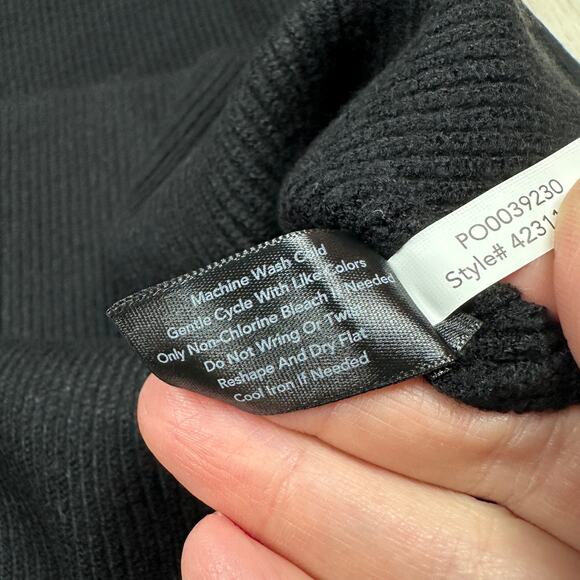 NWT Boston Proper Black Long Sleeve Pullover Date Night Knit Sweater Dress XL - Picture 8 of 15